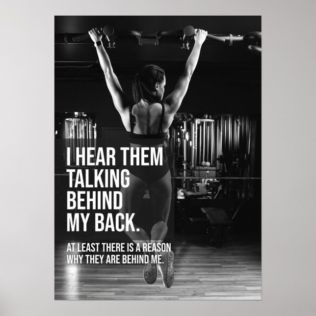 Jag hör dem prata bakom ryggen - Fitness Poster (Framsidan)