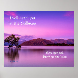 Jag hör dig i Stillness Lila Poster