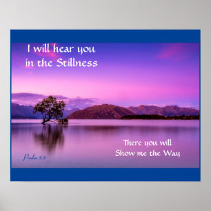 Jag hör dig i Stillness Lila Poster