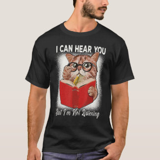 Jag hör dig, men jag lyssnar på Retro Cats T Shirt