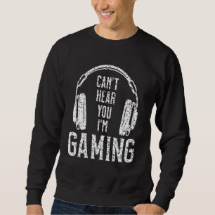 Jag hör dig spela spel i spel lång ärmad tröja