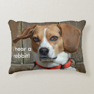 Jag hör en kanin! Beaglehund Prydnadskudde