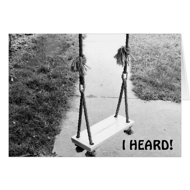 JAG HÖRDE ATT SWINGER ÄR NU "30!" HÄLSNINGSKORT (Framsidan Horizontal)