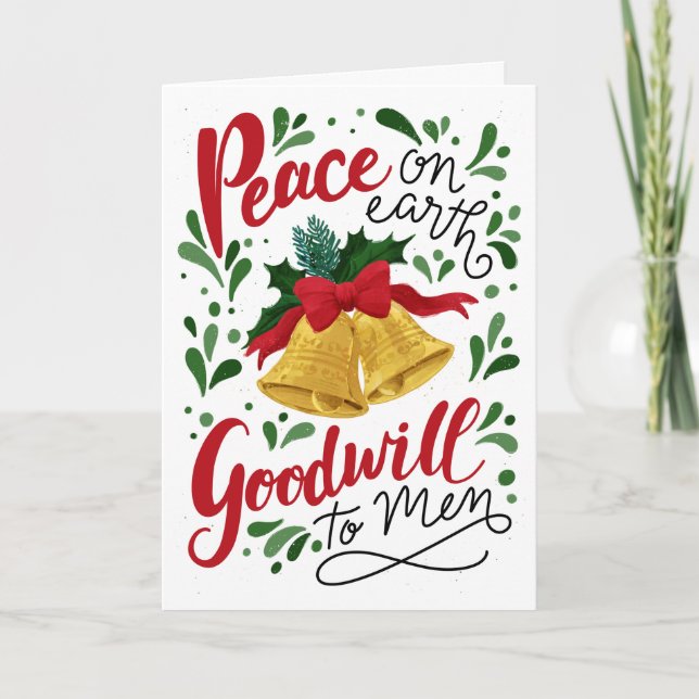 Jag hörde det Klockor-mappade Helgdag Card Tack Kort (Framsida)