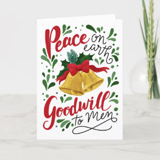 Jag hörde det Klockor-mappade Helgdag Card Tack Kort