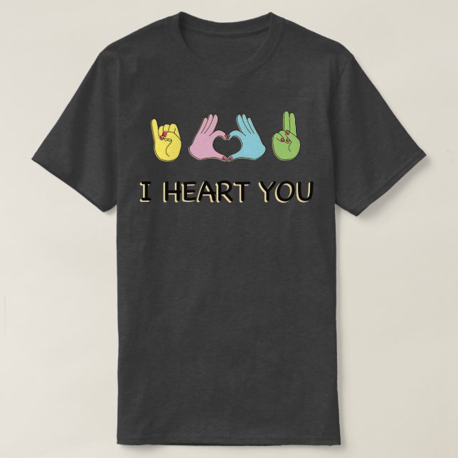 JAG HÖRDE DIG PÅ SIGN SPRÅK T SHIRT (Design framsida)