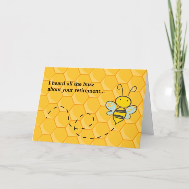 Jag hörde hela Buzz Cute Bee Pension Helgkort (Framsida)