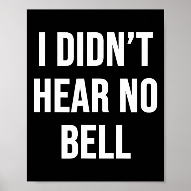 Jag hörde ingen bell poster (Framsidan)