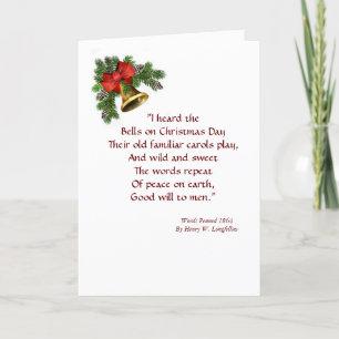 Jag hörde Klockor Hymn-julkortet Helgkort