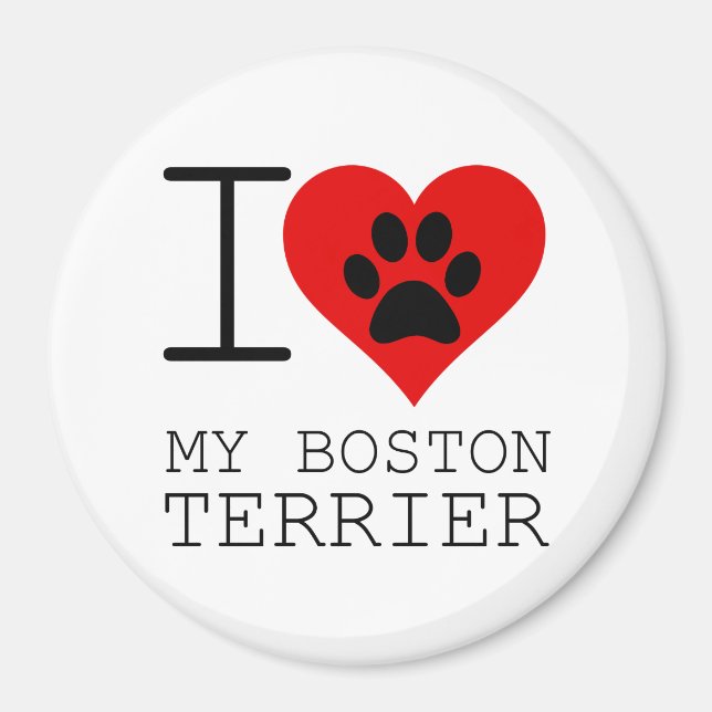 JAG HÖRDE MIN BOSTON TERRIER MAGNET (Framsidan)