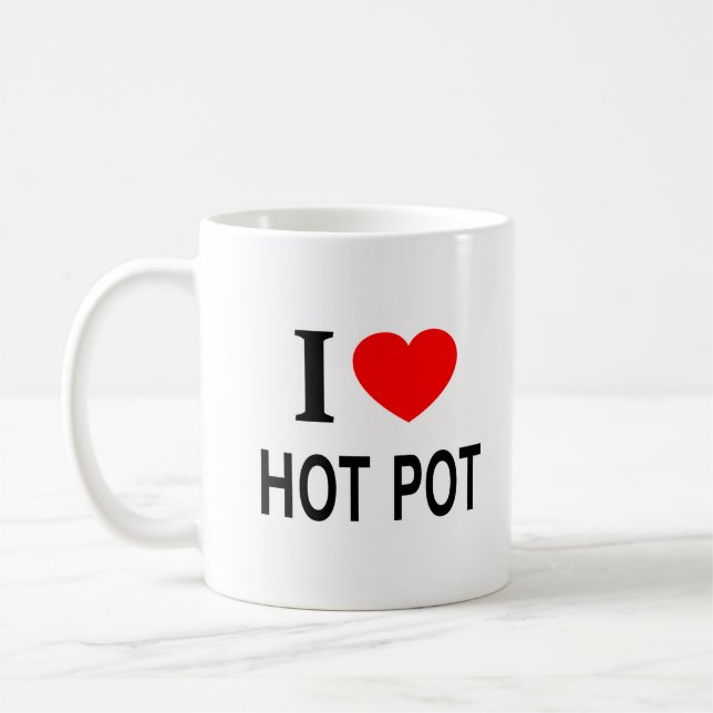Jag ❤️ HOT POT Jag älskar HOT POT Jag älskar HOT P Kaffemugg (Vänster)