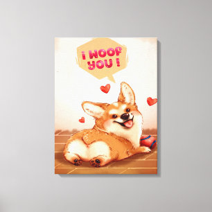 JAG HOTAR DIG CORGI ÄLSKARE GIFT CANVASTRYCK