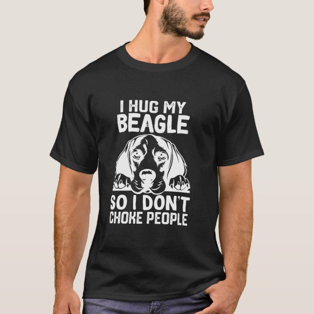 Jag Hug min beagle så jag inte väljer folk T Shirt (Framsida)