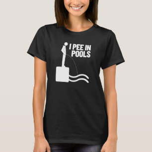 Jag hugger i Bassäng, vacation Humor och simmade i T Shirt