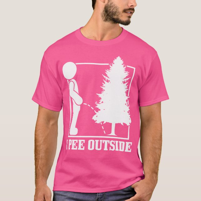 Jag hugger utomhus med lätt utomhuscamping, och dö t shirt (Framsida)