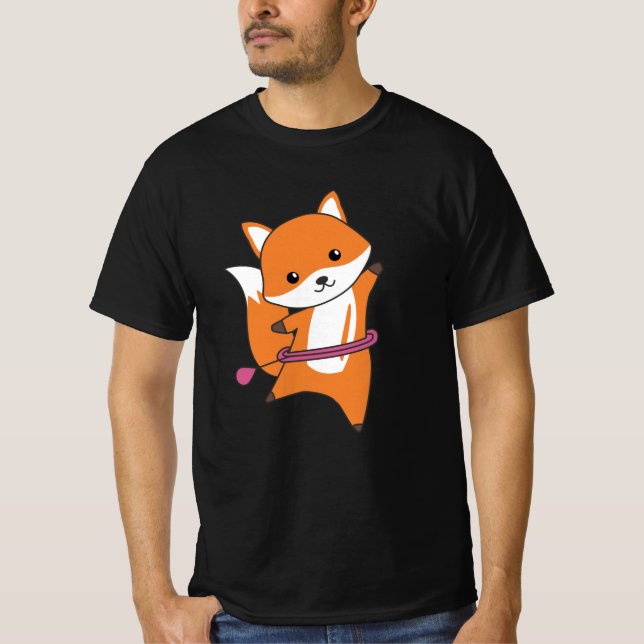 Jag Huller Cute Fox Funny Foxes T Shirt (Framsida)