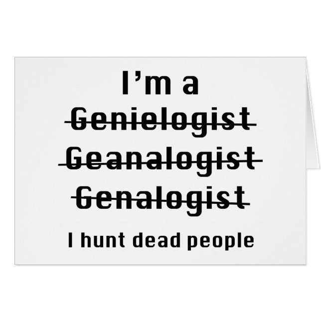 Jag Hunt Dead People Hälsningskort (Framsidan Horizontal)
