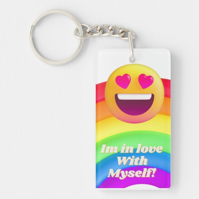 Jag i kärlek med mig själv nyckelring (Framsidan)