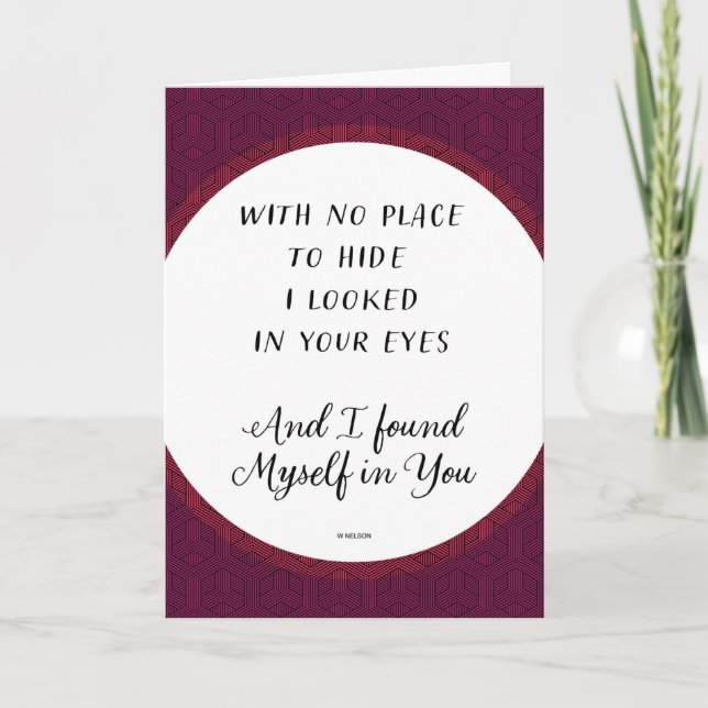 Jag i Red Valentine Helgkort (Framsida)