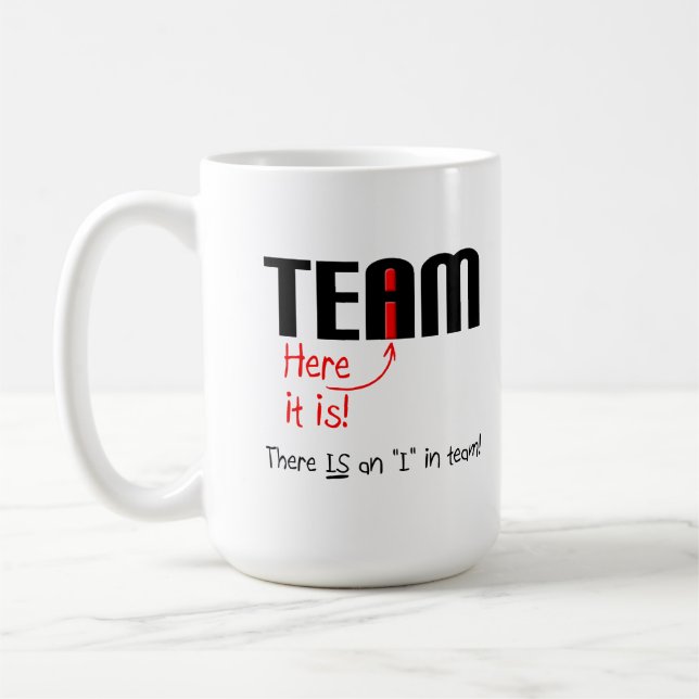 Jag i Team Funny Mug Kaffemugg (Vänster)