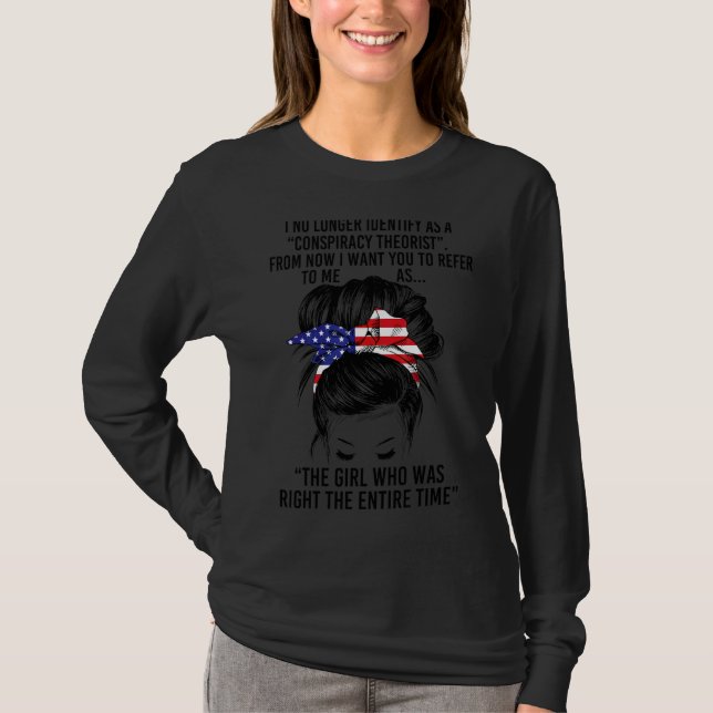Jag identifierar inte längre som en konspirationst t shirt (Framsida)