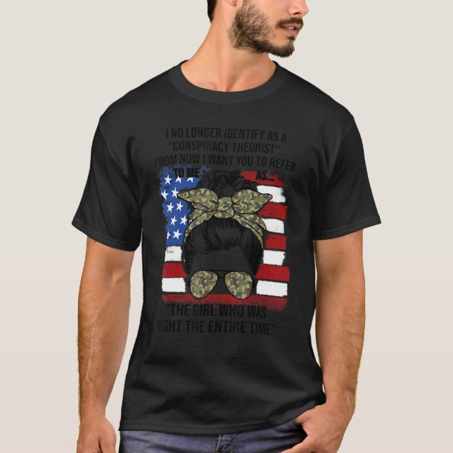 Jag identifierar mig inte längre som en konspirati t shirt (Framsida)