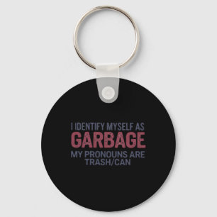 Jag identifierar mig själv som Garge rolig Garge f Nyckelring