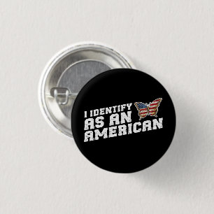 Jag identifierar mig som en amerikansk fjäril-amer knapp