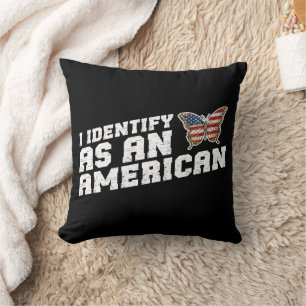 Jag identifierar mig som en amerikansk fjäril-amer kudde