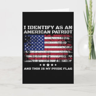 Jag identifierar mig som en amerikansk patriot och kort