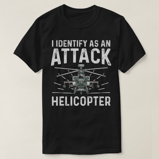 Jag identifierar mig som en atackhelikopter-funn G T Shirt (Design framsida)