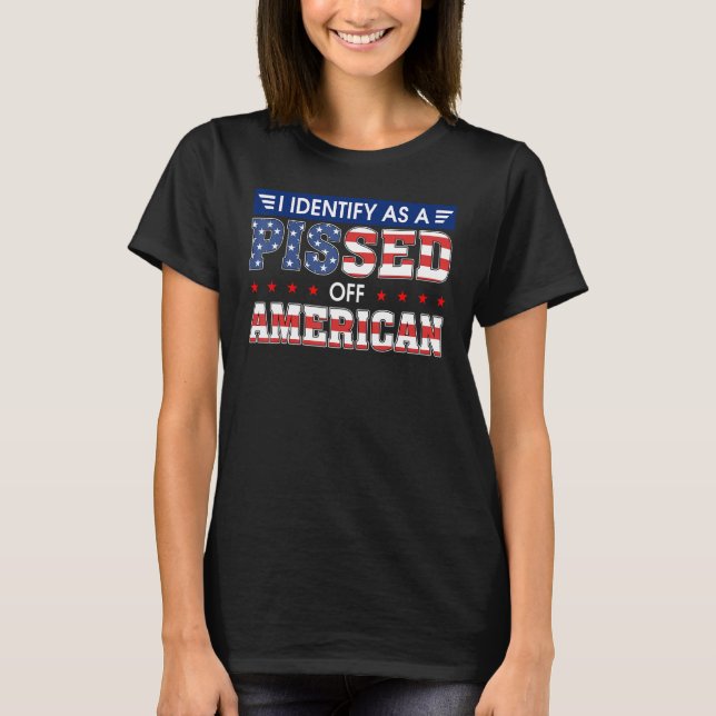 Jag identifierar mig som en av amerikanerna t shirt (Framsida)