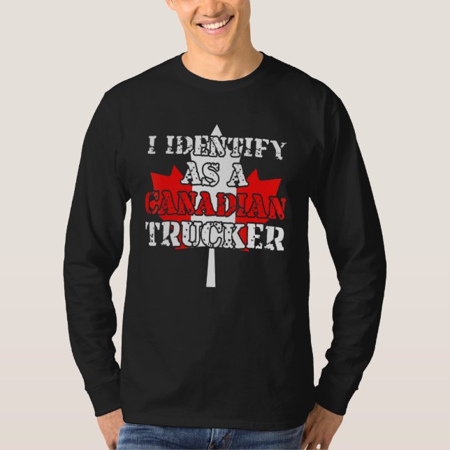 Jag identifierar mig som en kanadensisk frigörarko t shirt (Framsida)