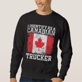 Jag identifierar mig som en kanadensisk Trucker Su Lång Ärmad Tröja