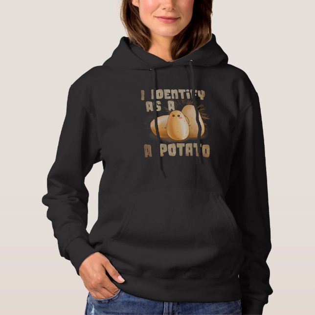 Jag identifierar mig som en potatis t shirt (Framsida)