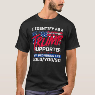Jag identifierar mig som en Trump-supporter Mina p T Shirt