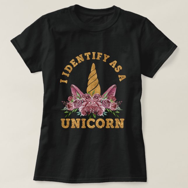 Jag identifierar mig som en Unicorn 1 T Shirt (Design framsida)