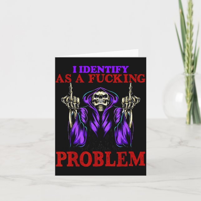Jag identifierar mig som ett främmande problem kort (Framsida)