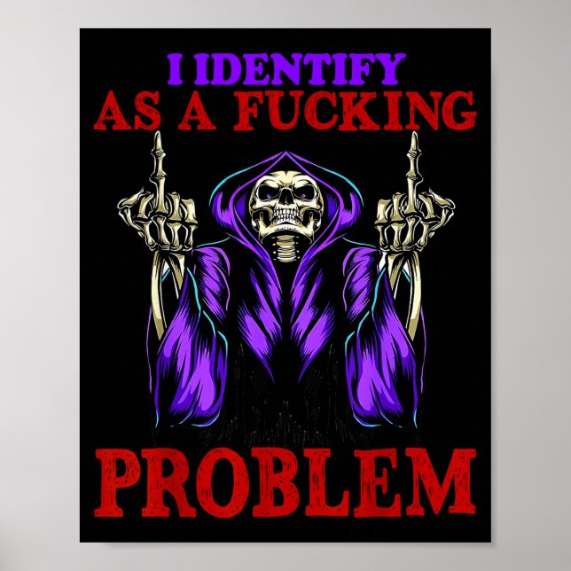 Jag identifierar mig som ett främmande problem poster (Framsidan)