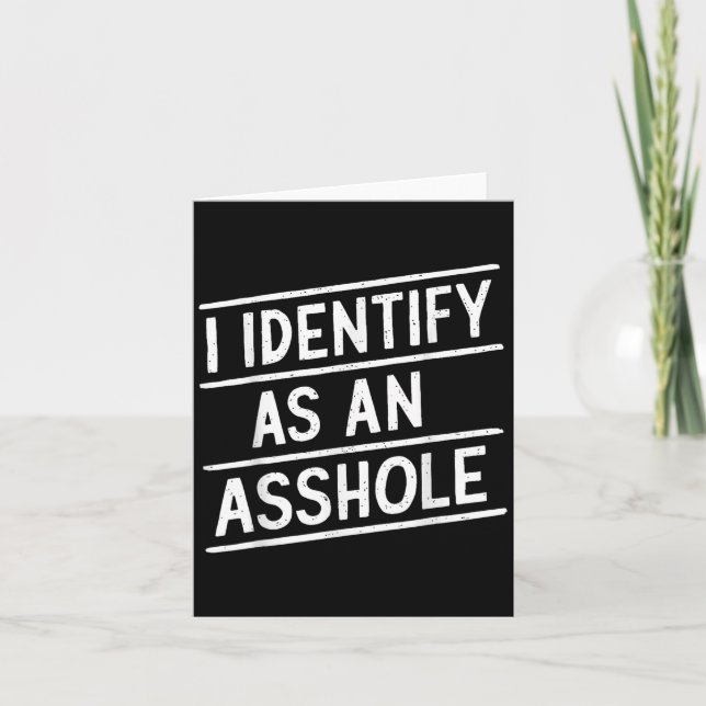 Jag Identifierar Mig Som Ett Hål Roligt Sarcasm Me Kort (Framsida)
