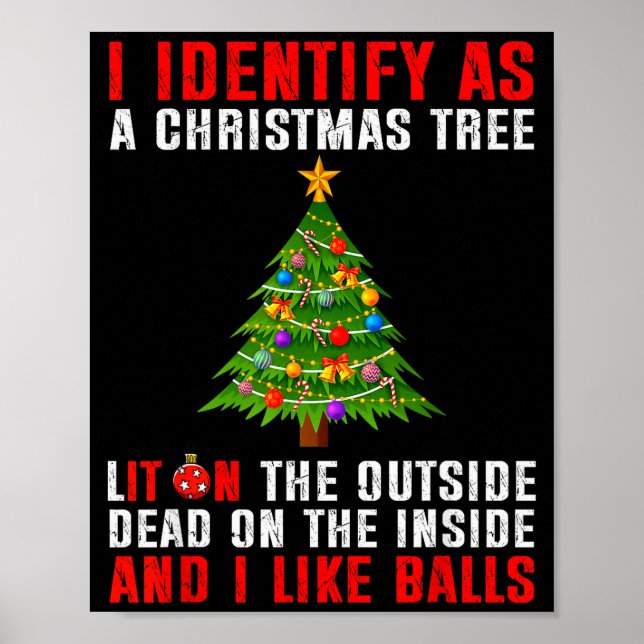 Jag identifierar mig som ett julträd som är tänt p poster (Framsidan)