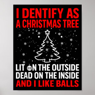 Jag identifierar mig som ett julträd som är tänt p poster