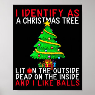 Jag identifierar mig som ett julträd som är upplys poster