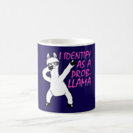 Jag identifierar mig som ett Probllama Coolt Lama  Magisk Mugg