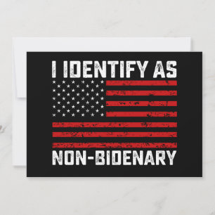 Jag identifierar mig som icke-bidenär-nuny biden T Inbjudningar