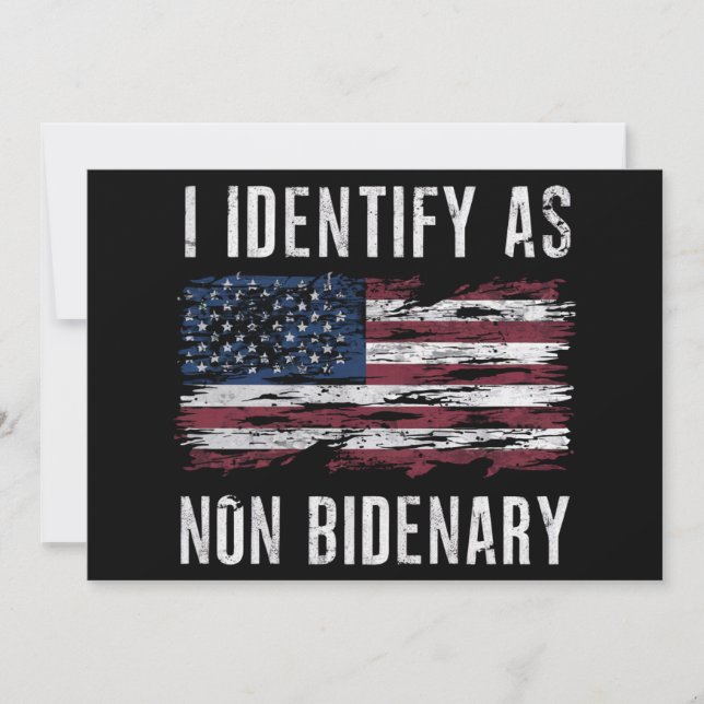 Jag identifierar mig som icke-Bidenär patriotisk a Inbjudningar (Framsida)