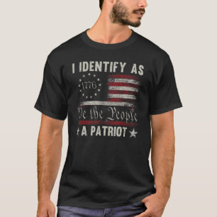 Jag identifierar mig som patriot American Flagga P T Shirt