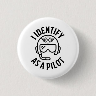 Jag identifierar mig som pilot, Humor, citat, BFF, Knapp