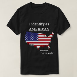 Jag identifierar som amerikan t shirt