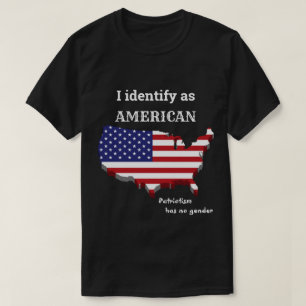 Jag identifierar som amerikan t shirt
